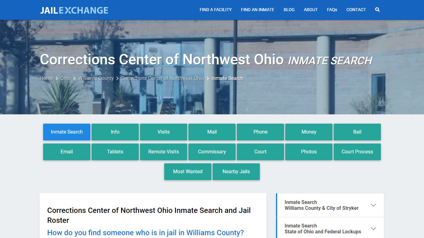 Corrections Center of Northwest Ohio Inmate Search - Jail Exchange